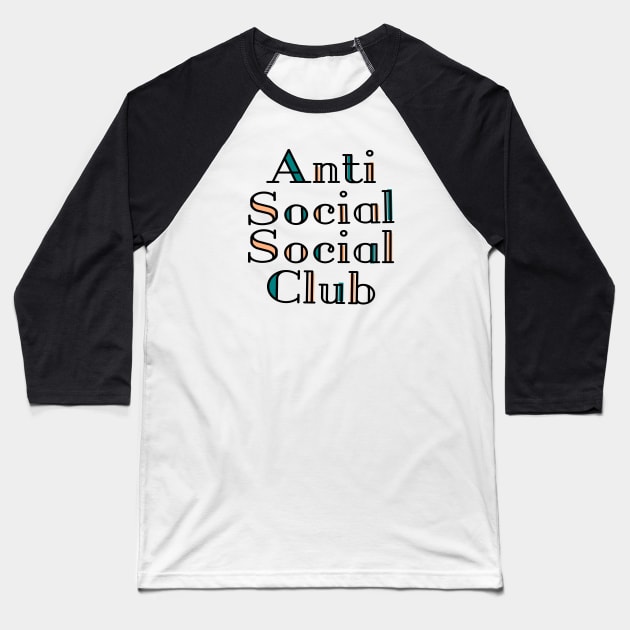 Anti social social club Baseball T-Shirt by colorfull_wheel